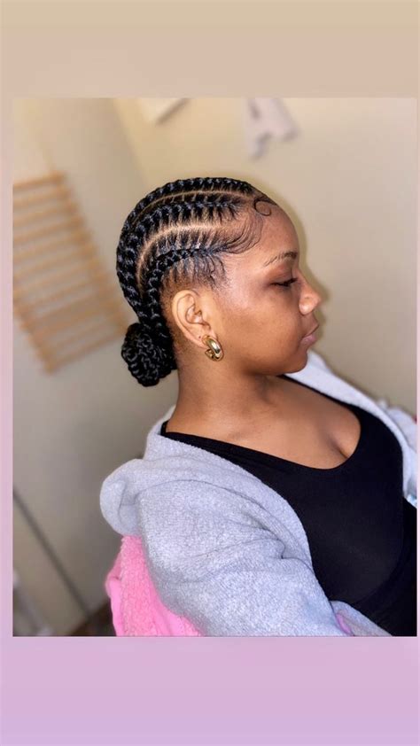 2 cornrow braids natural hair|low bun braiding styles cornrows.